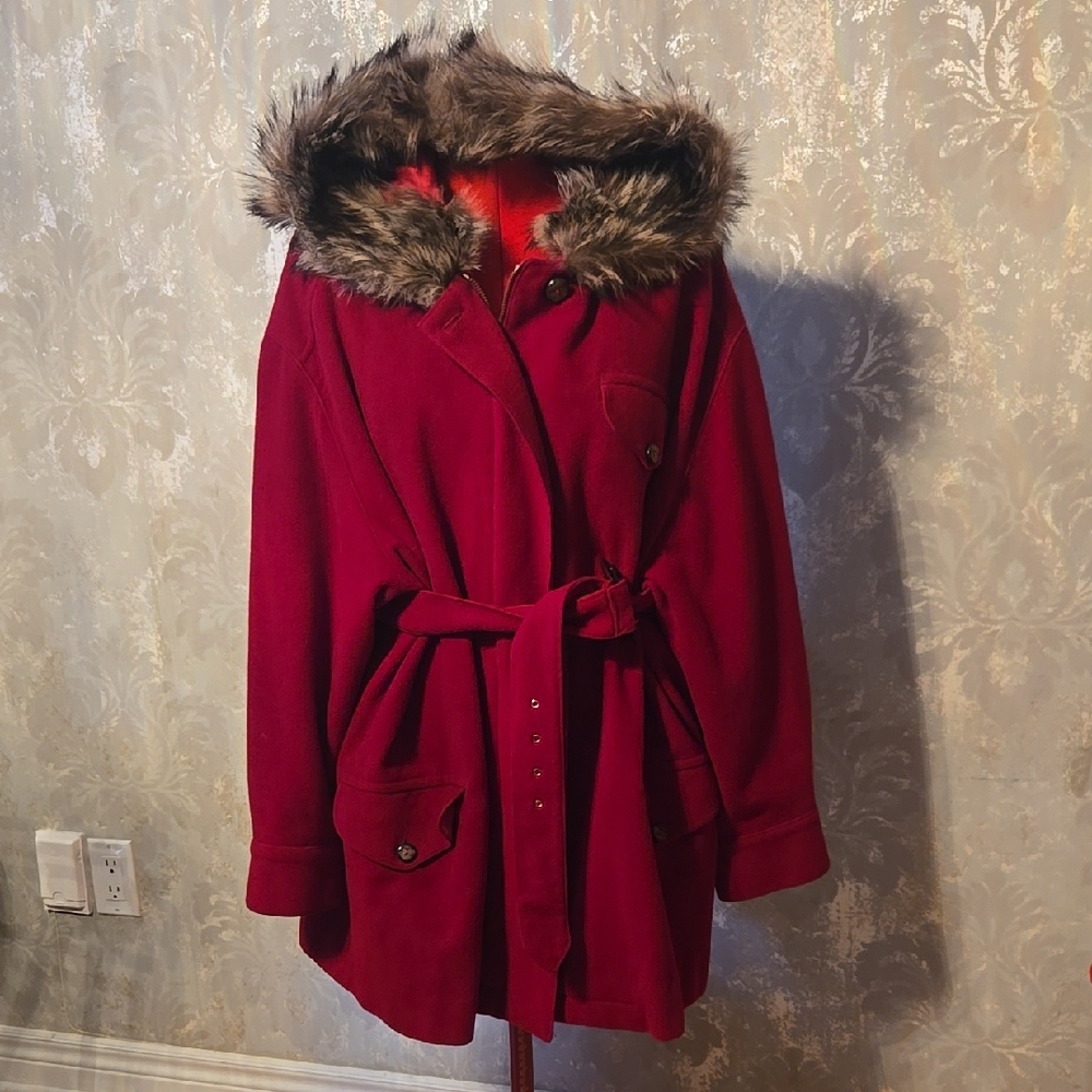 Vintage Georges Rech Wool Cashmere Hooded Coat